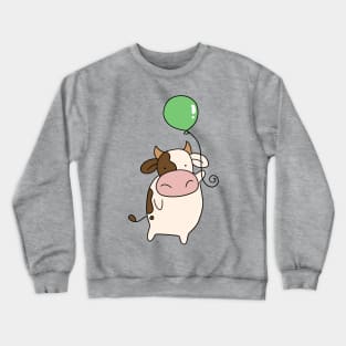 Green Balloon Cow Crewneck Sweatshirt